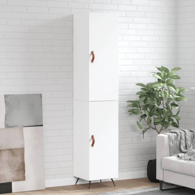vidaXL Aparador alto madera contrachapada blanco 34,5x34x180 cm vidaXL Aparador alto madera contrachapada blanco 34,5x34x180 cm
