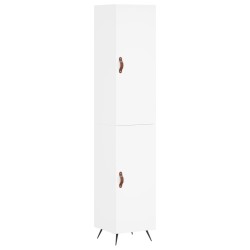 vidaXL Aparador alto madera contrachapada blanco 34,5x34x180 cm