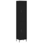 vidaXL Aparador de madera contrachapada negro 34,5x34x180 cm vidaXL Aparador de madera contrachapada negro 34,5x34x180 cm