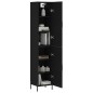 vidaXL Aparador de madera contrachapada negro 34,5x34x180 cm vidaXL Aparador de madera contrachapada negro 34,5x34x180 cm