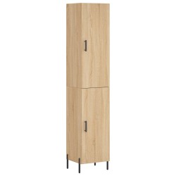 vidaXL Aparador de madera contrachapada roble Sonoma 34,5x34x180 cm