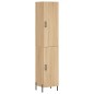vidaXL Aparador de madera contrachapada roble Sonoma 34,5x34x180 cm vidaXL Aparador de madera contrachapada roble Sonoma 34,5x34x180 cm