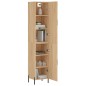 vidaXL Aparador de madera contrachapada roble Sonoma 34,5x34x180 cm vidaXL Aparador de madera contrachapada roble Sonoma 34,5x34x180 cm