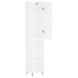 vidaXL Aparador alto madera contrachapada blanco brillo 34,5x34x180 cm