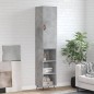 vidaXL Aparador de madera contrachapada gris hormigón 34,5x34x180 cm vidaXL Aparador de madera contrachapada gris hormigón 34,5x34x180 cm