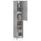 vidaXL Aparador de madera contrachapada gris hormigón 34,5x34x180 cm vidaXL Aparador de madera contrachapada gris hormigón 34,5x34x180 cm
