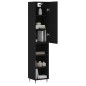 vidaXL Aparador de madera contrachapada negro 34,5x34x180 cm vidaXL Aparador de madera contrachapada negro 34,5x34x180 cm