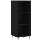 vidaXL Aparador de madera contrachapada negro 34,5x34x180 cm vidaXL Aparador de madera contrachapada negro 34,5x34x180 cm