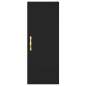 vidaXL Aparador de madera contrachapada negro 34,5x34x180 cm vidaXL Aparador de madera contrachapada negro 34,5x34x180 cm