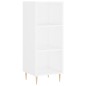 vidaXL Aparador alto madera contrachapada blanco 34,5x34x180 cm