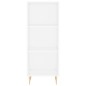 vidaXL Aparador alto madera contrachapada blanco 34,5x34x180 cm