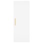 vidaXL Aparador alto madera contrachapada blanco 34,5x34x180 cm