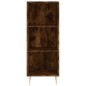 vidaXL Aparador de madera contrachapada roble ahumado 34,5x34x180 cm vidaXL Aparador de madera contrachapada roble ahumado 34,5x34x180 cm
