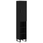 vidaXL Aparador de madera contrachapada negro 34,5x34x180 cm vidaXL Aparador de madera contrachapada negro 34,5x34x180 cm