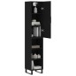 vidaXL Aparador de madera contrachapada negro 34,5x34x180 cm vidaXL Aparador de madera contrachapada negro 34,5x34x180 cm