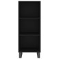 vidaXL Aparador de madera contrachapada negro 34,5x34x180 cm vidaXL Aparador de madera contrachapada negro 34,5x34x180 cm