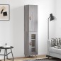 vidaXL Aparador alto madera contrachapada gris Sonoma 34,5x34x180 cm vidaXL Aparador alto madera contrachapada gris Sonoma 34,5x34x180 cm