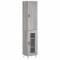 vidaXL Aparador alto madera contrachapada gris Sonoma 34,5x34x180 cm vidaXL Aparador alto madera contrachapada gris Sonoma 34,5x34x180 cm