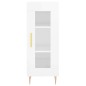 vidaXL Aparador alto madera contrachapada blanco brillo 34,5x34x180 cm