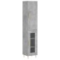 vidaXL Aparador de madera contrachapada gris hormigón 34,5x34x180 cm vidaXL Aparador de madera contrachapada gris hormigón 34,5x34x180 cm