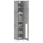 vidaXL Aparador de madera contrachapada gris hormigón 34,5x34x180 cm vidaXL Aparador de madera contrachapada gris hormigón 34,5x34x180 cm