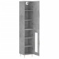 vidaXL Aparador de madera contrachapada gris hormigón 34,5x34x180 cm vidaXL Aparador de madera contrachapada gris hormigón 34,5x34x180 cm