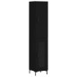 vidaXL Aparador de madera contrachapada negro 34,5x34x180 cm vidaXL Aparador de madera contrachapada negro 34,5x34x180 cm