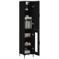 vidaXL Aparador de madera contrachapada negro 34,5x34x180 cm vidaXL Aparador de madera contrachapada negro 34,5x34x180 cm