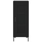 vidaXL Aparador de madera contrachapada negro 34,5x34x180 cm vidaXL Aparador de madera contrachapada negro 34,5x34x180 cm