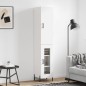 vidaXL Aparador alto madera contrachapada blanco 34,5x34x180 cm vidaXL Aparador alto madera contrachapada blanco 34,5x34x180 cm