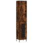 vidaXL Aparador de madera contrachapada roble ahumado 34,5x34x180 cm vidaXL Aparador de madera contrachapada roble ahumado 34,5x34x180 cm