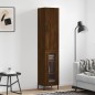 vidaXL Aparador alto madera contrachapada roble marrón 34,5x34x180 cm vidaXL Aparador alto madera contrachapada roble marrón 34,5x34x180 cm