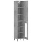 vidaXL Aparador de madera contrachapada gris hormigón 34,5x34x180 cm