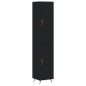 vidaXL Aparador de madera contrachapada negro 34,5x34x180 cm vidaXL Aparador de madera contrachapada negro 34,5x34x180 cm