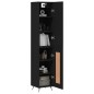 vidaXL Aparador de madera contrachapada negro 34,5x34x180 cm vidaXL Aparador de madera contrachapada negro 34,5x34x180 cm