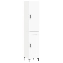 vidaXL Aparador alto madera contrachapada blanco 34,5x34x180 cm