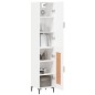 vidaXL Aparador alto madera contrachapada blanco 34,5x34x180 cm