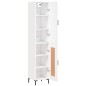 vidaXL Aparador alto madera contrachapada blanco 34,5x34x180 cm