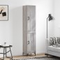 vidaXL Aparador alto madera contrachapada gris Sonoma 34,5x34x180 cm vidaXL Aparador alto madera contrachapada gris Sonoma 34,5x34x180 cm