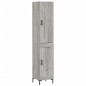 vidaXL Aparador alto madera contrachapada gris Sonoma 34,5x34x180 cm vidaXL Aparador alto madera contrachapada gris Sonoma 34,5x34x180 cm