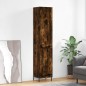 vidaXL Aparador de madera contrachapada roble ahumado 34,5x34x180 cm vidaXL Aparador de madera contrachapada roble ahumado 34,5x34x180 cm