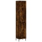 vidaXL Aparador de madera contrachapada roble ahumado 34,5x34x180 cm vidaXL Aparador de madera contrachapada roble ahumado 34,5x34x180 cm
