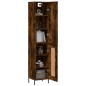 vidaXL Aparador de madera contrachapada roble ahumado 34,5x34x180 cm vidaXL Aparador de madera contrachapada roble ahumado 34,5x34x180 cm