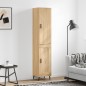 vidaXL Aparador de madera contrachapada roble Sonoma 34,5x34x180 cm vidaXL Aparador de madera contrachapada roble Sonoma 34,5x34x180 cm