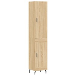 vidaXL Aparador de madera contrachapada roble Sonoma 34,5x34x180 cm