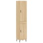 vidaXL Aparador de madera contrachapada roble Sonoma 34,5x34x180 cm vidaXL Aparador de madera contrachapada roble Sonoma 34,5x34x180 cm