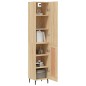 vidaXL Aparador de madera contrachapada roble Sonoma 34,5x34x180 cm vidaXL Aparador de madera contrachapada roble Sonoma 34,5x34x180 cm