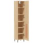 vidaXL Aparador de madera contrachapada roble Sonoma 34,5x34x180 cm vidaXL Aparador de madera contrachapada roble Sonoma 34,5x34x180 cm