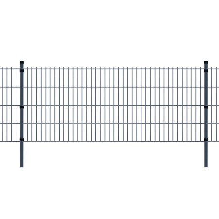 vidaXL Postes de valla 10 uds acero galvanizado gris 150 cm