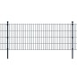 vidaXL Postes de valla 10 uds acero galvanizado gris 150 cm vidaXL Postes de valla 10 uds acero galvanizado gris 150 cm